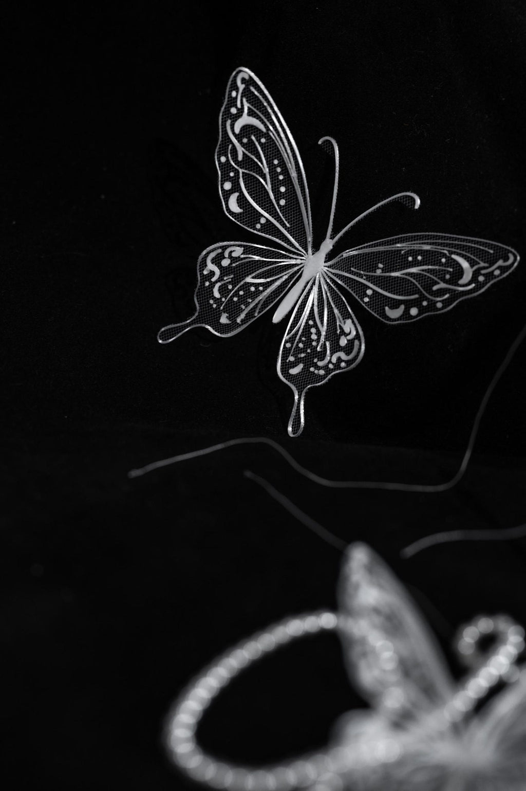 White Mesh Butterfly Appliques, Lace Tulle Butterfly Patches, Bridal Gown Wedding Dress Decorations