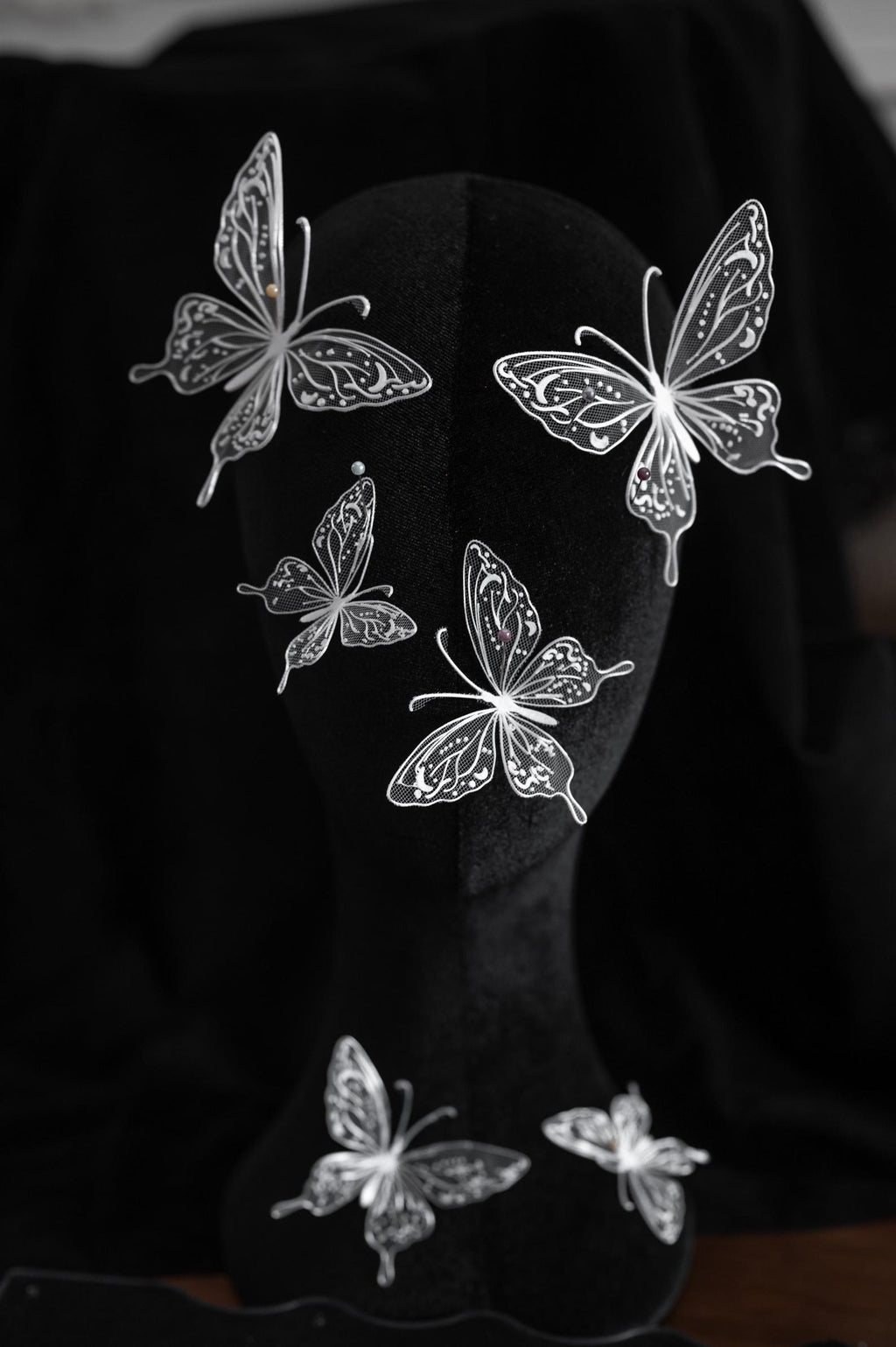 White Mesh Butterfly Appliques, Lace Tulle Butterfly Patches, Bridal Gown Wedding Dress Decorations