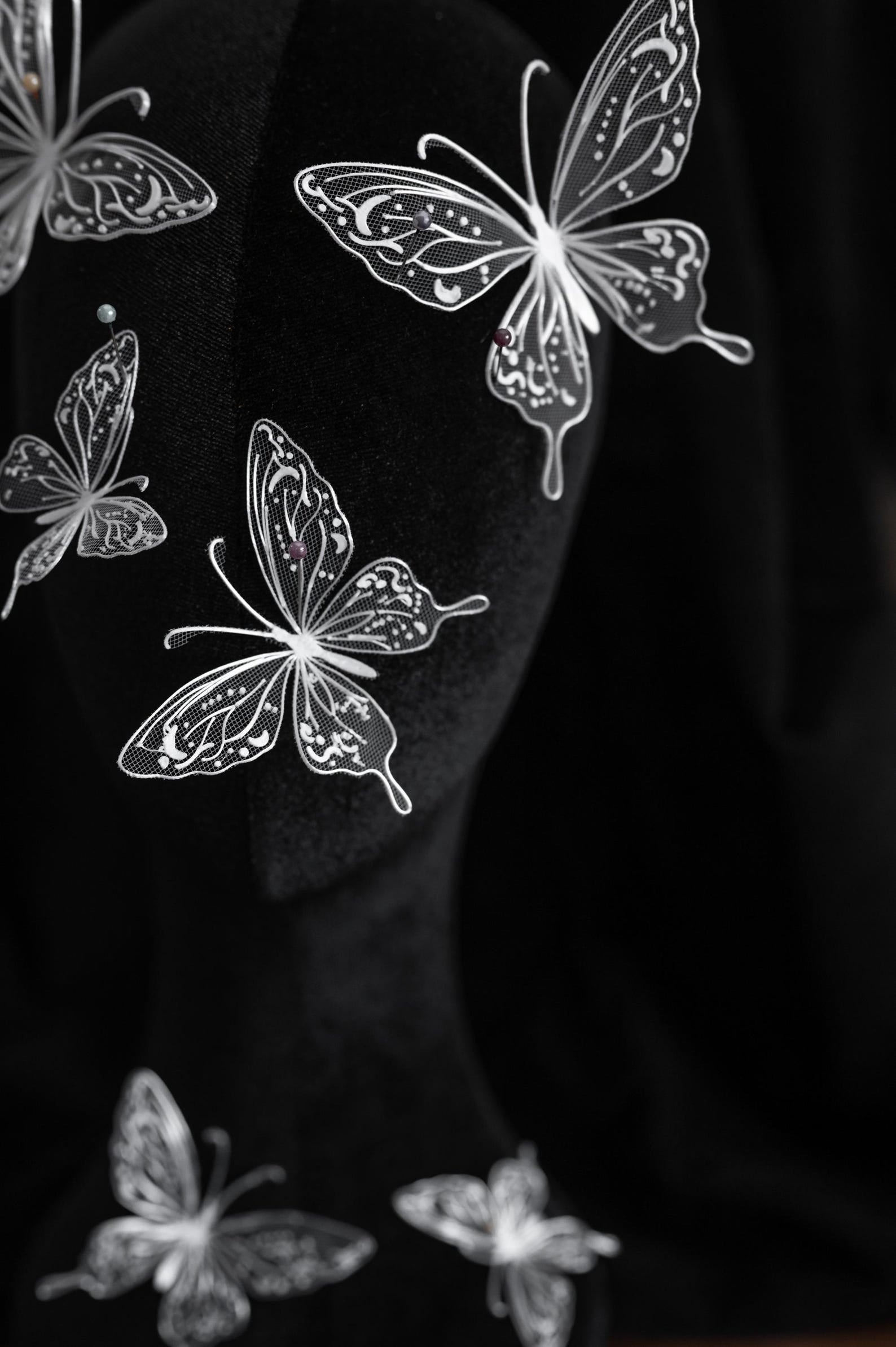 White Mesh Butterfly Appliques, Lace Tulle Butterfly Patches, Bridal Gown Wedding Dress Decorations