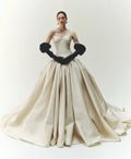 Sweetheart Taffeta Ballgown Wedding Dress, Structured Corset Vintage Bridal Gown