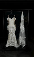 Off Shoulder Lace Mermaid Wedding Gown