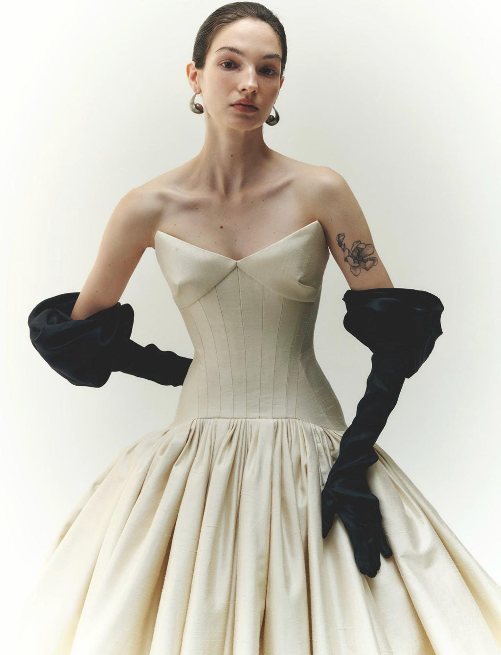 Sweetheart Taffeta Ballgown Wedding Dress, Structured Corset Vintage Bridal Gown