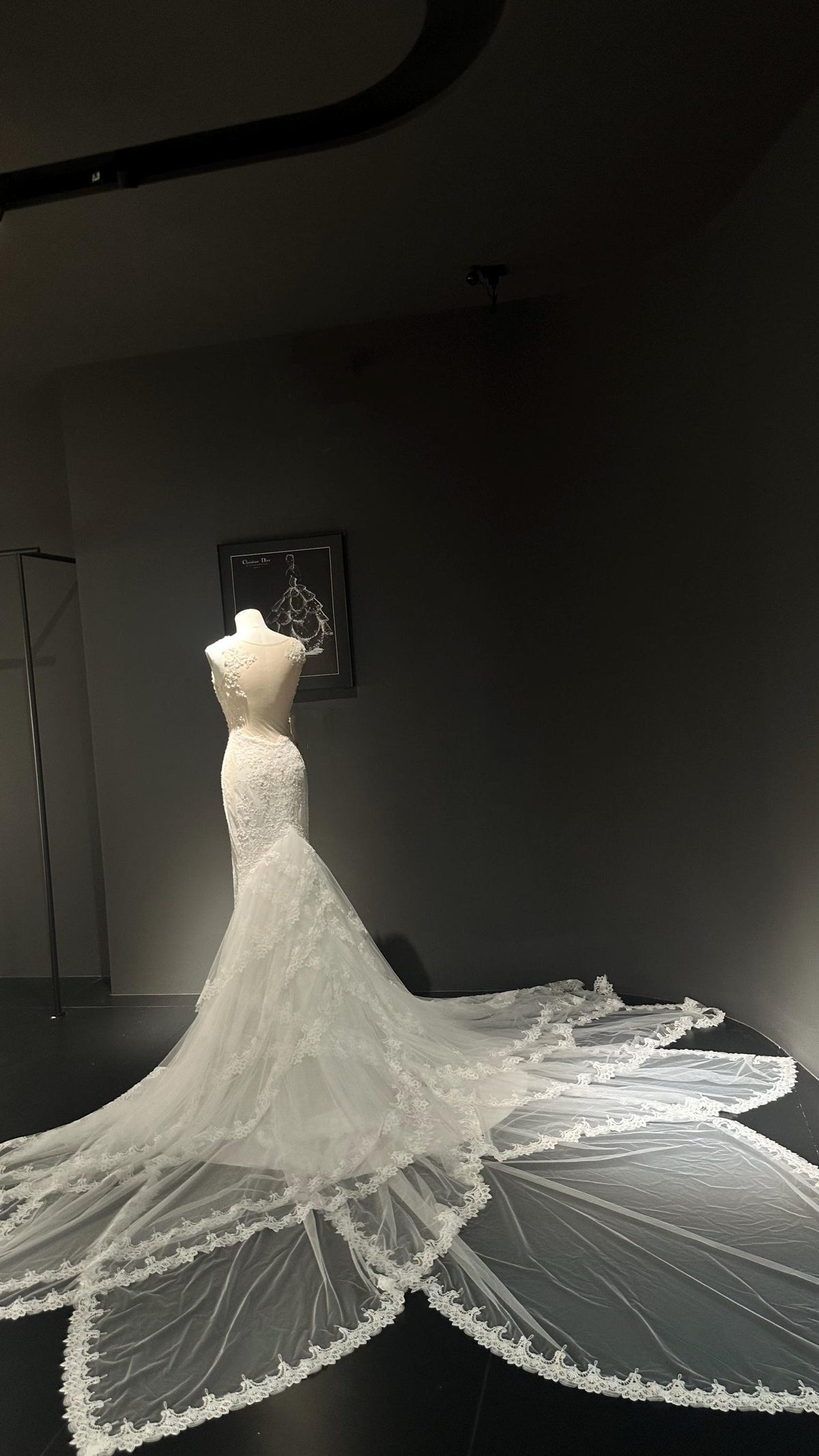Vintage Lace Ballgown Wedding Dress, Detachable High Neck Long Sleeve Lace Bolero Bridal Gown