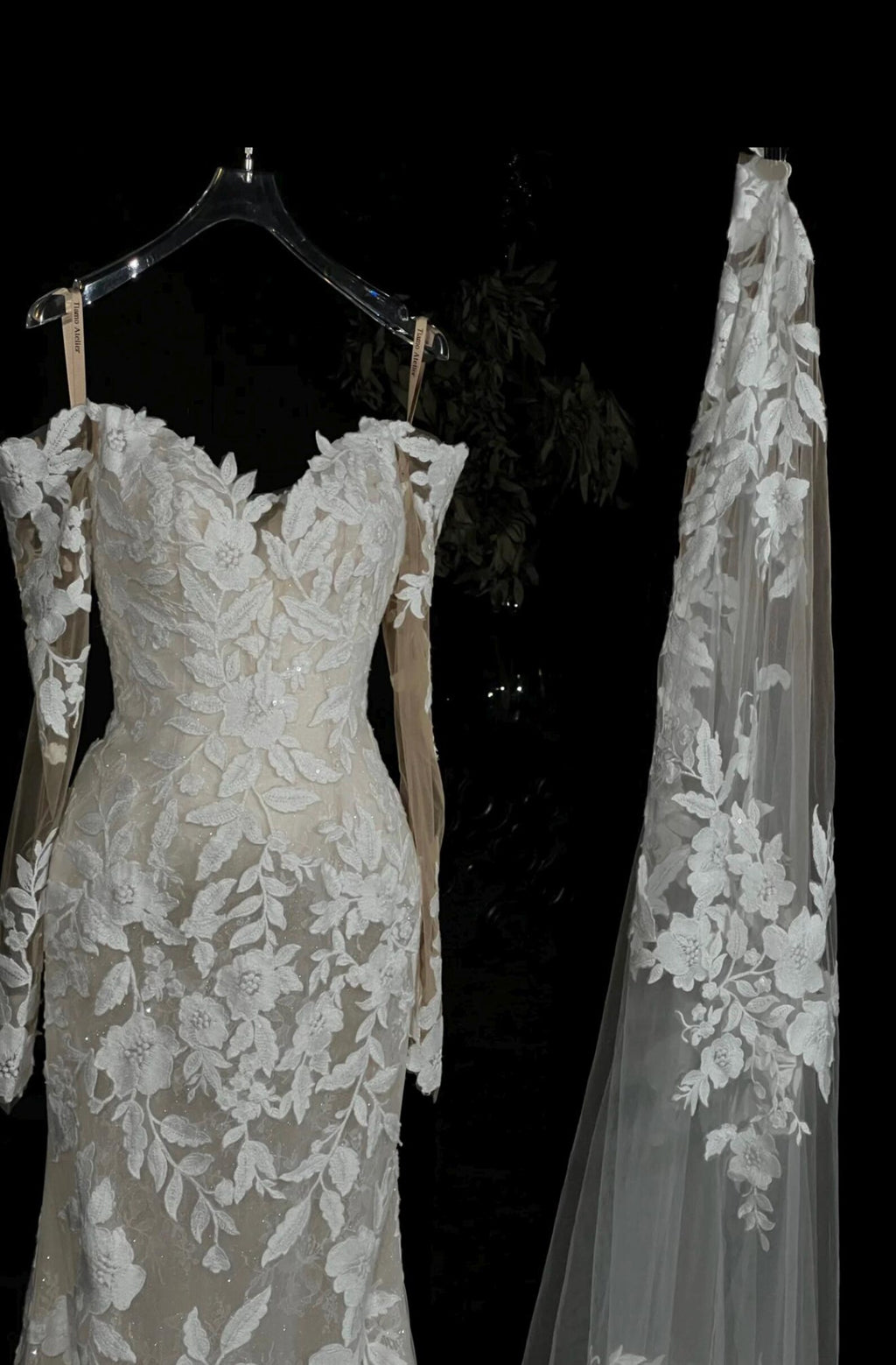 Off Shoulder Lace Mermaid Wedding Gown